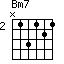 Accord guitare Bm7