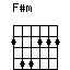 Accord guitare F#m