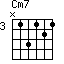 Accord guitare Cm7